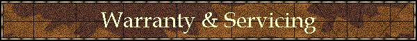Warranty & Servicing